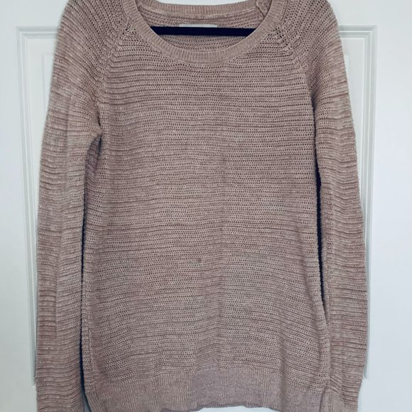 Loft Blush Knit Cotton Sweater - Picture 4 of 9